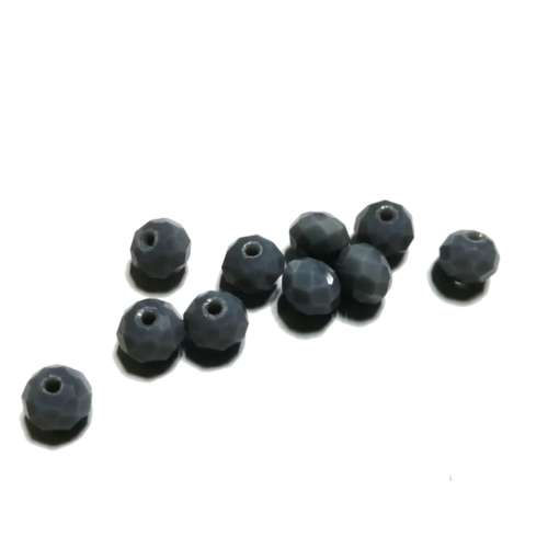 Beads - Crystal Beads - 8mm - matt grey - 10pcs- Beads for crafting