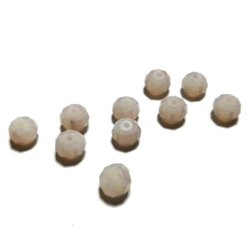 Beads - Crystal Beads - 8mm - milky grey - 10pcs- Beads for crafting