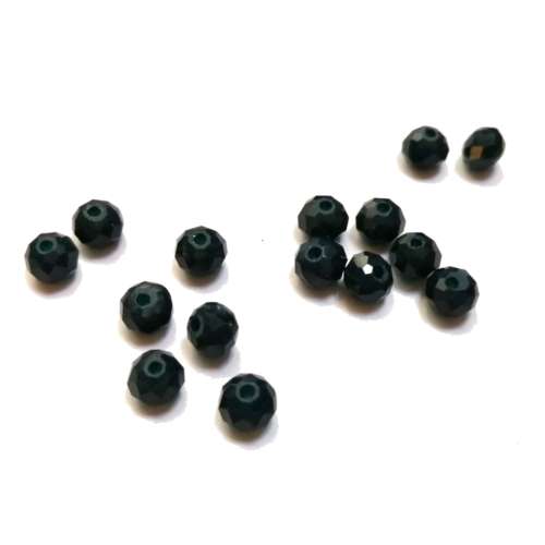 Beads - Crystal Beads - 6mm -dark black blue - 15pcs- Beads for crafting