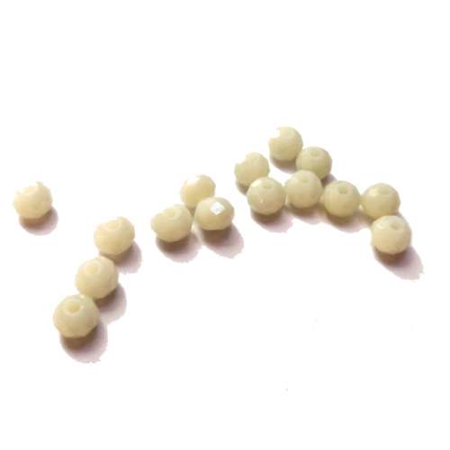 Beads - Crystal Beads - 6mm - light matt milky green - 15pcs- Beads for crafting