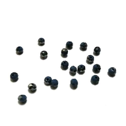 Beads - Crystal Beads - 4mm - smoked grey blue  - 20pcs- Beads for crafting