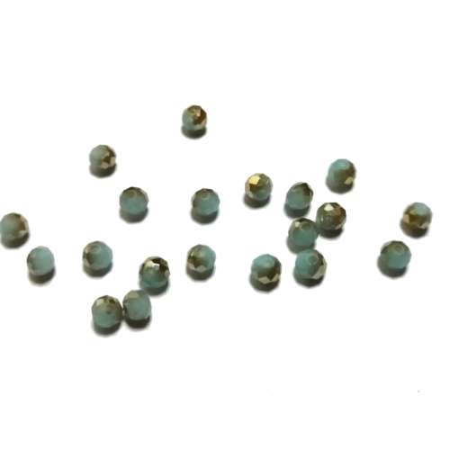 Beads - Crystal Beads - 4mm - smoked light blue  - 20pcs- Beads for crafting