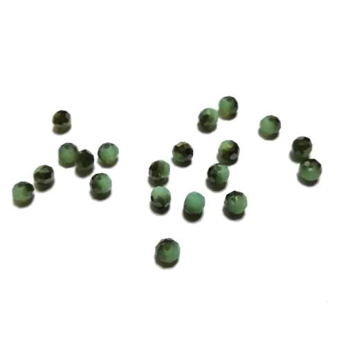 Beads - Crystal Beads - 4mm -smoked turquoise green   - 20pcs- Beads for crafting