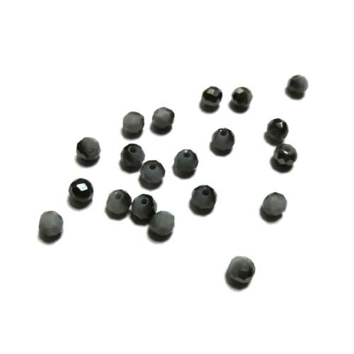 Beads - Crystal Beads - 4mm - smoked grey  - 20pcs- Beads for crafting