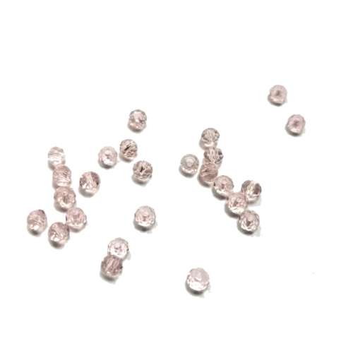 Beads / Crystal  Beads - 3mm- Clear Rose - 25pcs / Beads for crafting