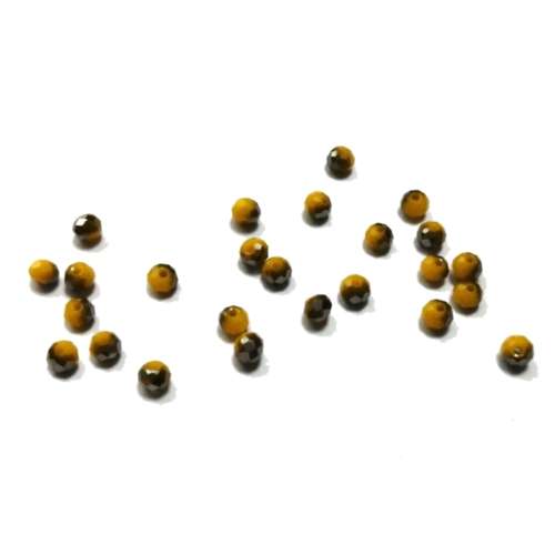 Beads / Crystal  Beads - 3mm- smoked yellow - 25pcs / Beads for crafting
