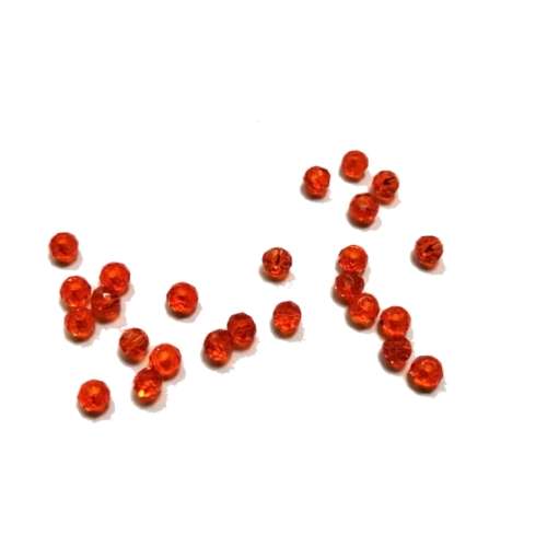Beads / Crystal  Beads - 3mm- clear orange - 25pcs / Beads for crafting