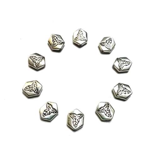 Beads / Metal Beads - 10pcs   - 10x8x3mm -massive / Beads for crafting