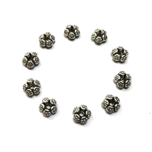 Beads / Metal Beads - 10pcs   - 8x3mm -massive / Beads for crafting