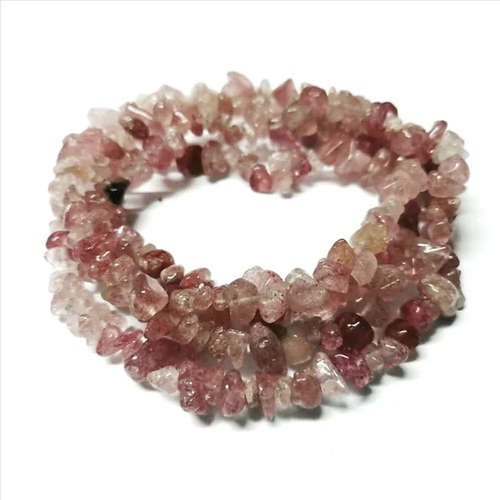 Beads / Gemstone - Strawberry Quartz - Beads  - 5-8mm +/-84cm STRING / Beads for crafting