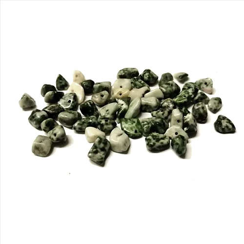 Beads / Gemstone - Green Spot Tree Agate - Beads  6-12mm  +/-58PCS / Beads for crafting