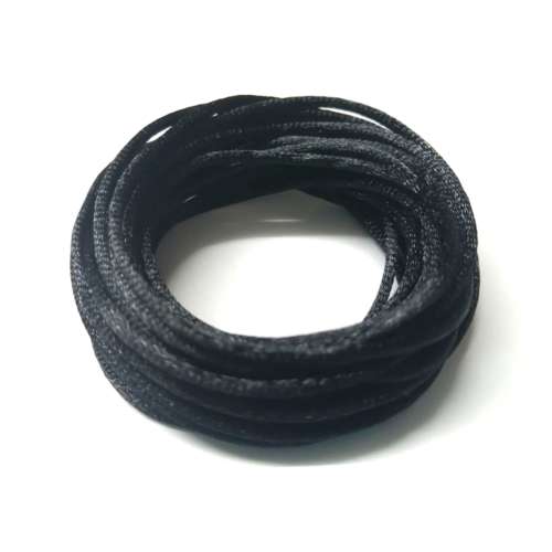 CORDS / SATIN CORD / 2.5mm - BLACK - 1m PACK / CORDS for crafting