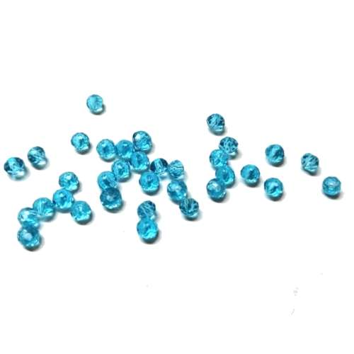 Beads /Crystal Beads - 3x4mm - light blue clear - 30pcs/ Beads for crafting