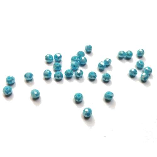 Beads /Crystal Beads - 4mm - shiny light blue  - 30pcs / Beads for crafting