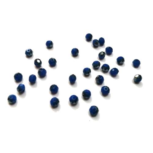 Beads /Crystal Beads - 4mm - smoked blue  - 30pcs / Beads for crafting