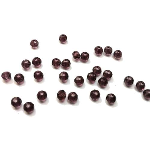 Beads /Crystal Beads - 4mm -purple clear - 30pcs / Beads for crafting