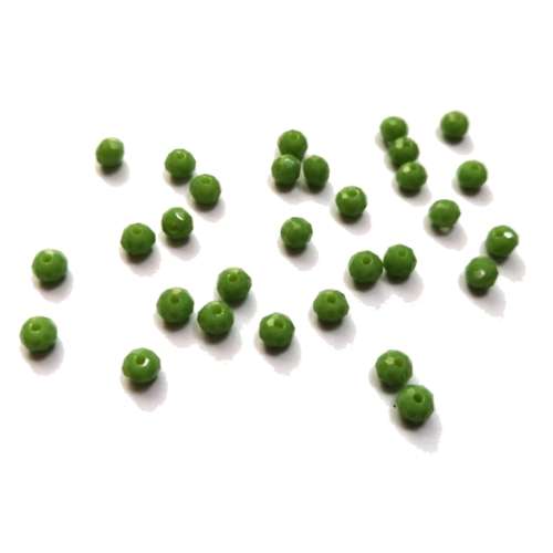 Beads /Crystal Beads - 4mm - grass green - 30pcs / Beads for crafting