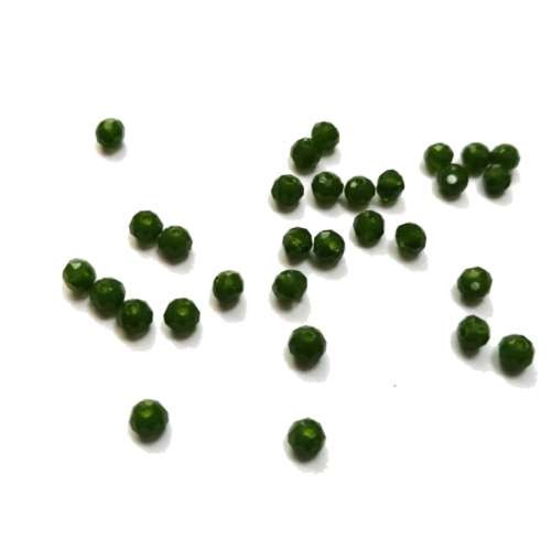 Beads /Crystal Beads - 4mm - medium green - 30pcs / Beads for crafting