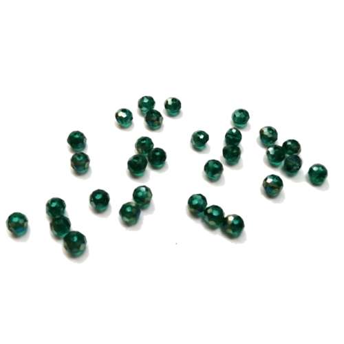 Beads /Crystal Beads - 4mm - shiny turquoise green - 30pcs / Beads for crafting