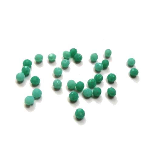 Beads /Crystal Beads - 4mm - shiny light turquoise green - 30pcs / Beads for crafting
