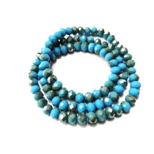 Beads /Crystal Beads - 6mm -medium smoked blue- String+/-95pcs / Beads for crafting