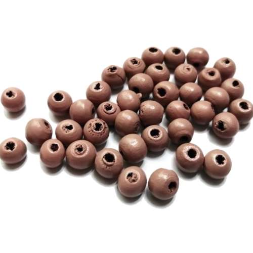 Beads / Wood Beads - cappuccino brown- 40pcs - 8mm / Beads for crafting