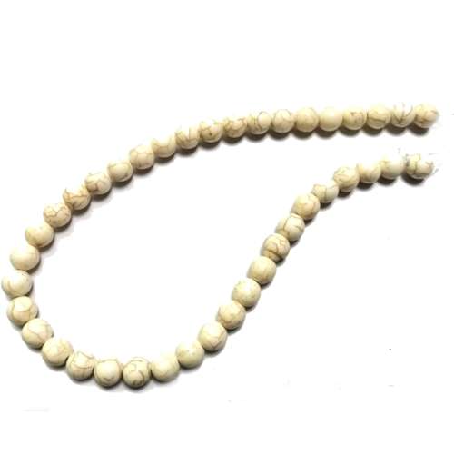 Beads / Howlite  Stone Beads  - 10mm balls - +/-40pcs String / Beads for crafting