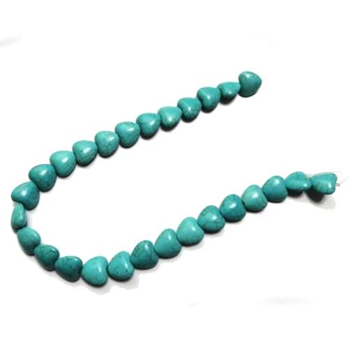 Beads / Howlite  Stone Beads - 16mm Hearts +/-25pcs String / Beads for crafting