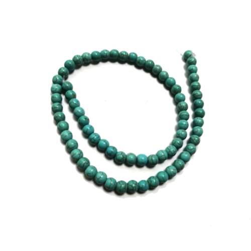 Beads / Howlite  Stone Beads - 6mm - turquoise ball -+/-65pcs String / Beads for crafting