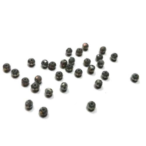 Beads - Crystal Beads- 4mm - shiny light grey - 30pcs- Beads for crafting