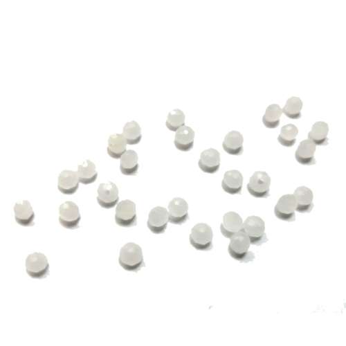 Beads - Crystal Beads- 4mm - mat white  - 30pcs- Beads for crafting