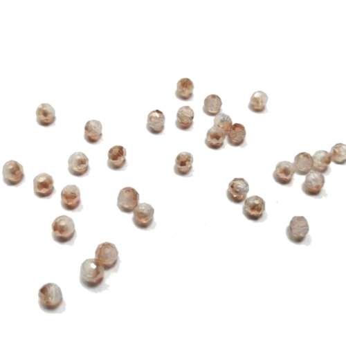Beads / Crystal Beads- 4mm - golden smoked milky white  - 30pcs / Beads for crafting