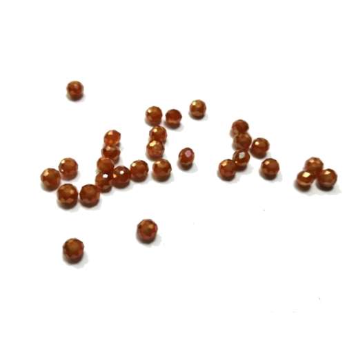 Beads / Crystal Beads- 4mm - shiny orange brown  - 30pcs / Beads for crafting