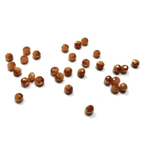 Beads / Crystal Beads- 4mm - copper smoked light brown  - 30pcs / Beads for crafting