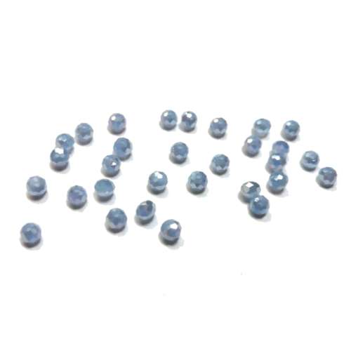 Beads / Crystal Beads - 4mm - shiny light blue  - 30pcs / Beads for crafting