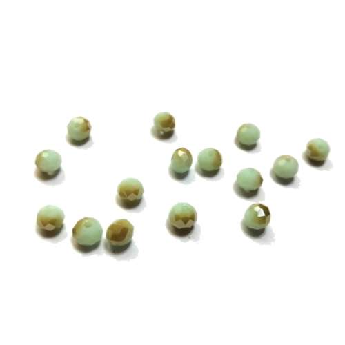 Beads / Crystal Beads - 6mm -bronce smoked milky blue- 15pcs / Beads for crafting