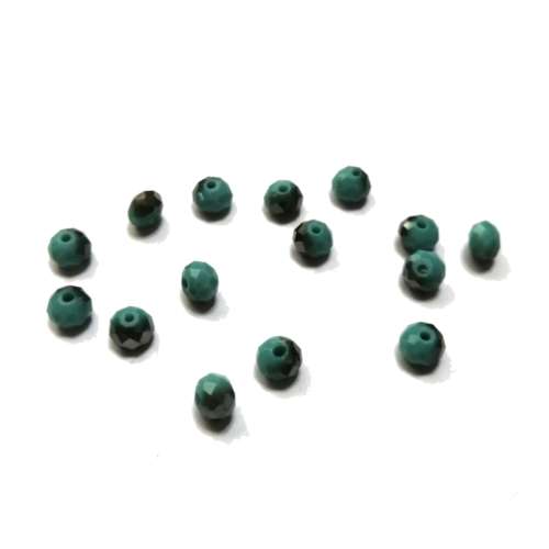Beads / Crystal Beads - 6mm -silver smoked light blue- 15pcs / Beads for crafting
