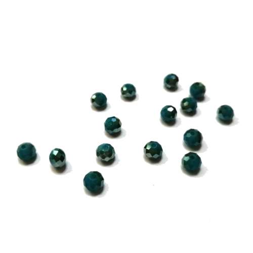 Beads / Crystal Beads - 6mm -silver smoked  blue- 15pcs / Beads for crafting