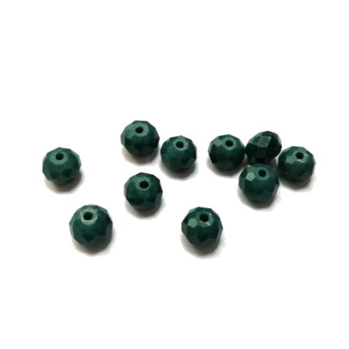 Beads / Crystal Beads - 8mm -mat dark turquoise- 10pcs / Beads for crafting