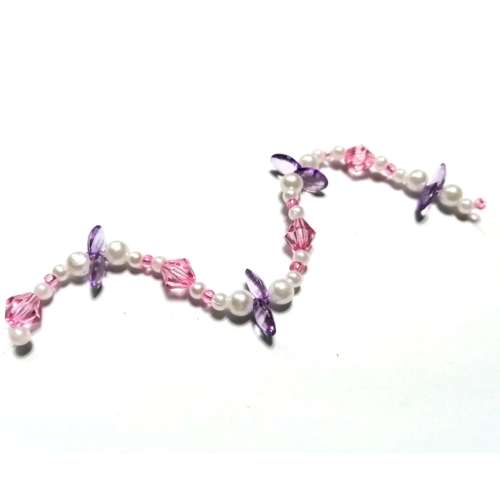 Beads / Acrylic Beads -2-3-6-8mm -44pcs- 16cm String - Kids crafting fun- for jewellery crafting