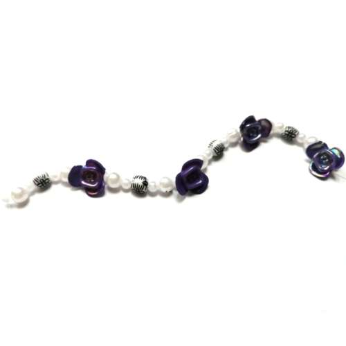 Beads / Crafting Fun - Acrylic Beads -3-12mm- 32 pcs - incl. 33cm elastic- for jewellery crafting