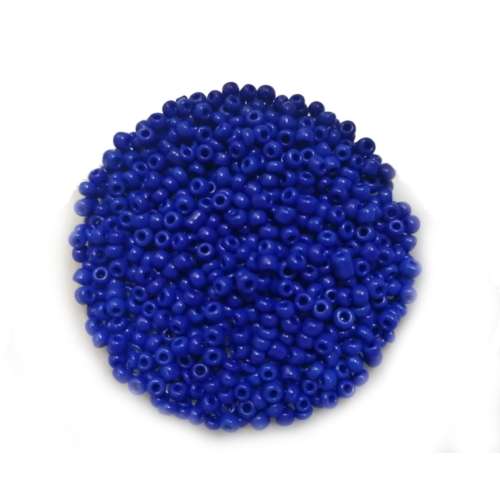 Beads / Glass  Seed Beads +/-500pcs -3mm Size 8- Metallic Blue / Beads for crafting
