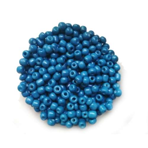 Beads / Glass  Seed Beads +/-200pcs -4mm Size 6- Medium Blue / Beads for crafting