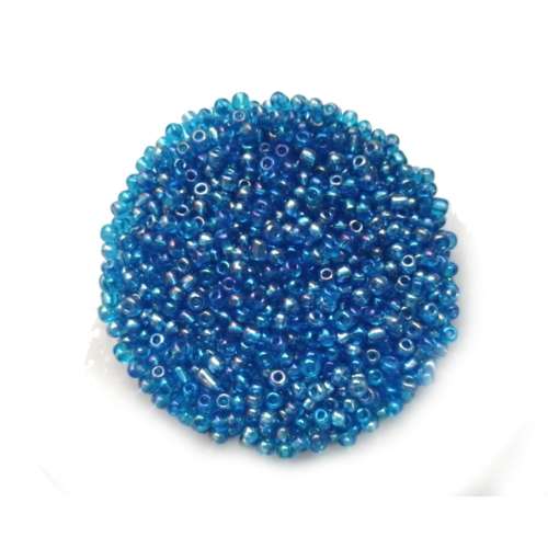 Beads / Glass  Seed Beads +/-550pcs -3mm Size 8- Rainbow Blue / Beads for crafting