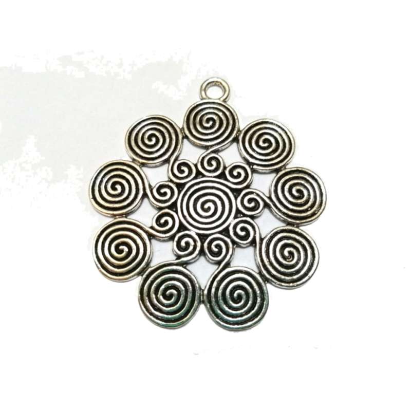 Pendants / Huge Pendant massive - silver color  - 1pc - 55mm / Beads for crafting