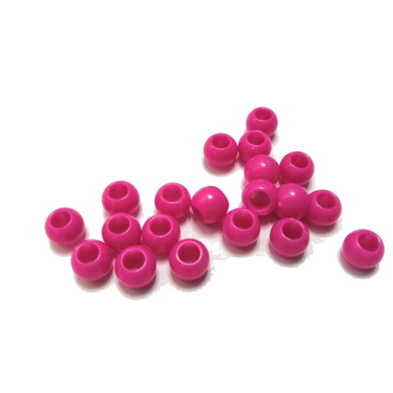 Beads / Acrylic Beads - 8mm balls-  20pcs - pink- Hole 4mm / Beads for crafting