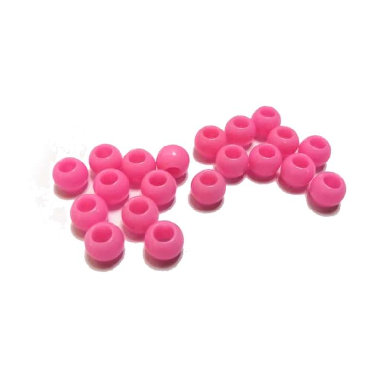 Beads / Acrylic Beads - 8mm balls-  20pcs - rose`- Hole 4mm / Beads for crafting