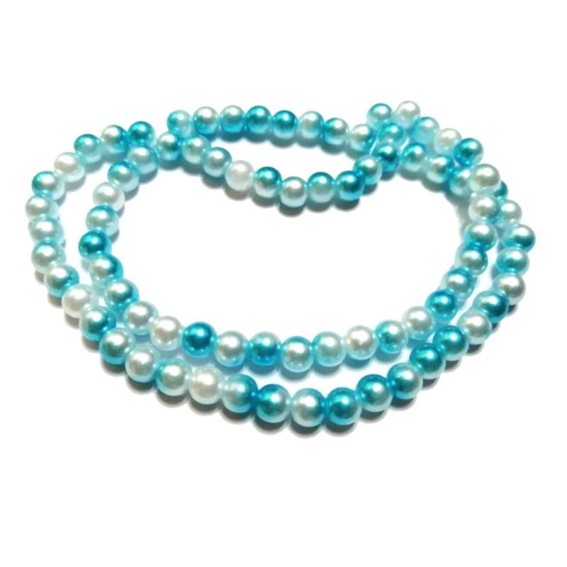 Beads / Acrylic Beads -6mm ball -80pcs- blue blurred / Beads for crafting