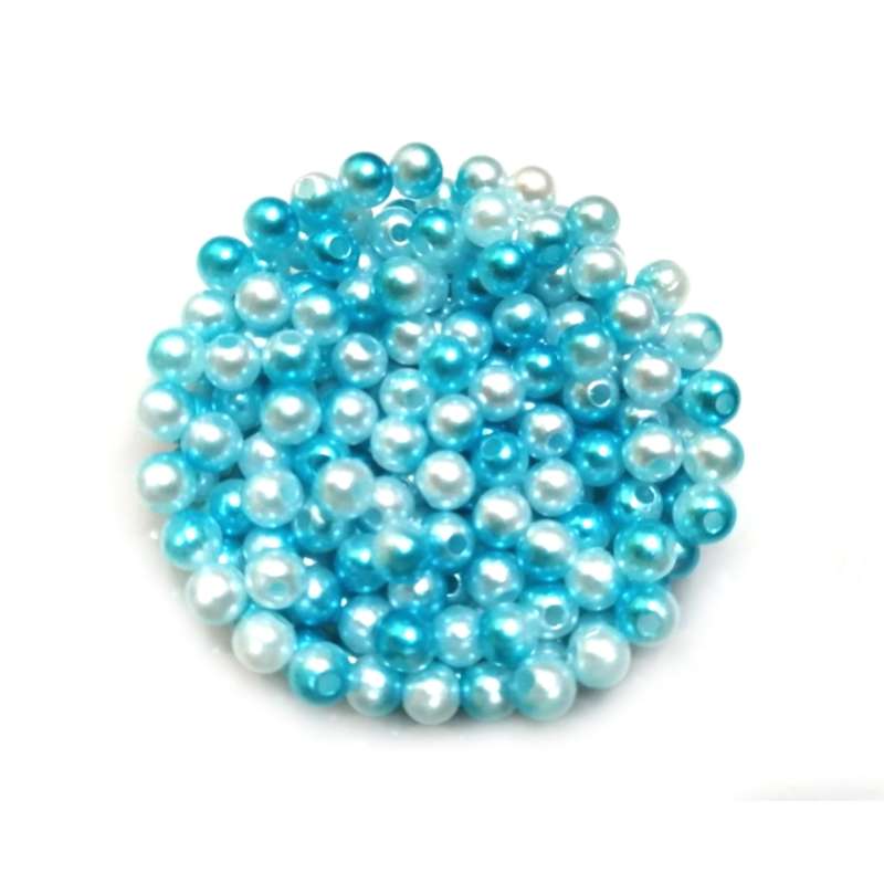 Beads / Acrylic Beads -6mm ball -200pcs- blue blurred / Beads for crafting