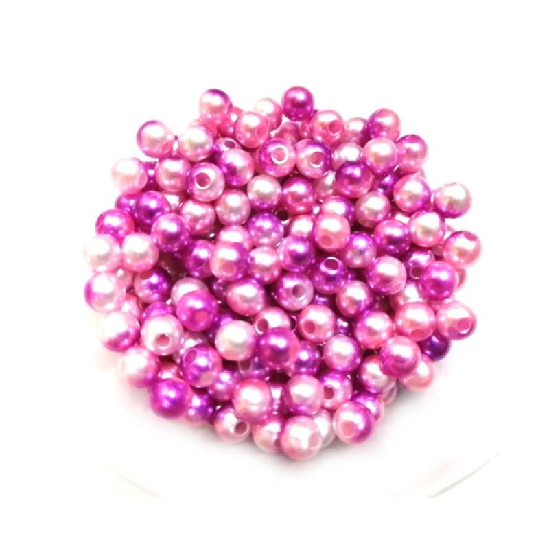 Beads / Acrylic Beads -6mm ball -200pcs- pink blurred / Beads for crafting